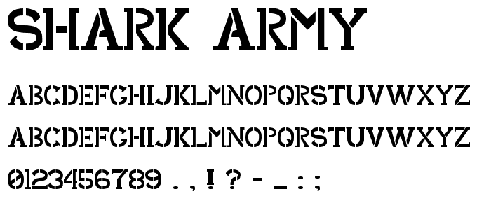 Shark Army font